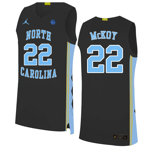 Men #22 Justin McKoy North Carolina Tar Heels College Basketball Jerseys Sale-Black - Click Image to Close